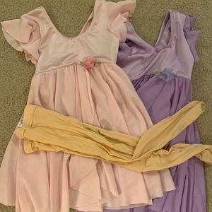 Curtain Call dance leotards with bonus tights lot